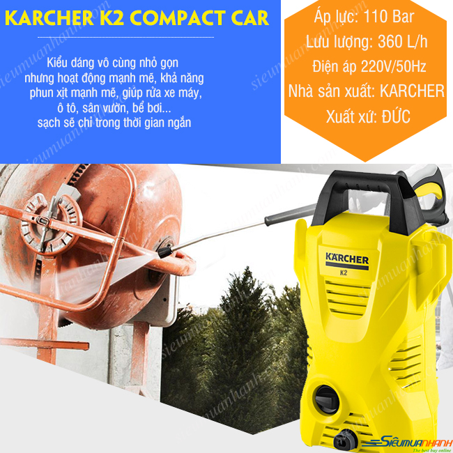 Máy rửa xe Karcher K2 Compact Car